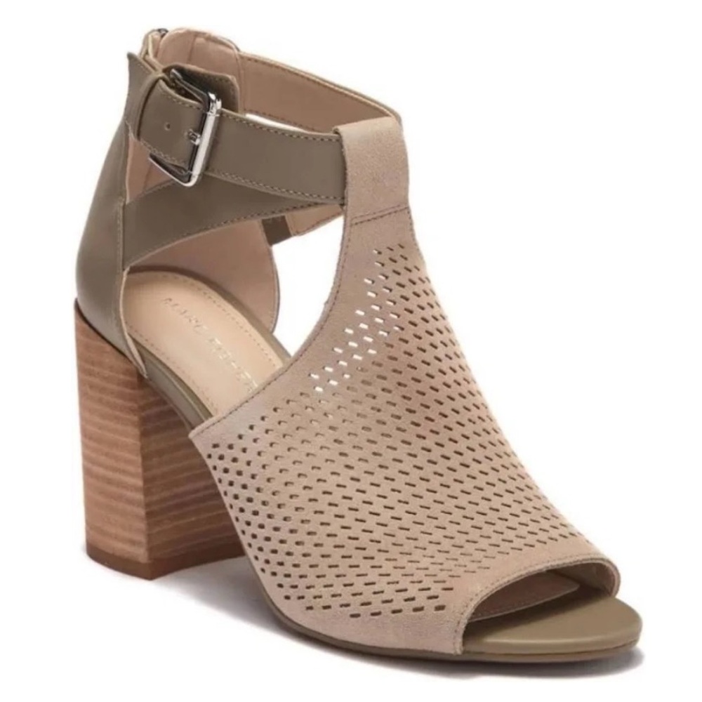 Marc Fisher Tan Peep-Toe Heels